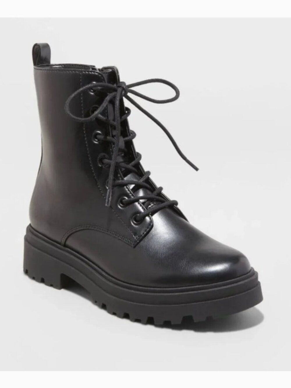 Women's Bridget Combat Boots Black - A New Day™ Black 8.5
